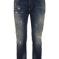 Elegant Dark Blue Slim Jeans