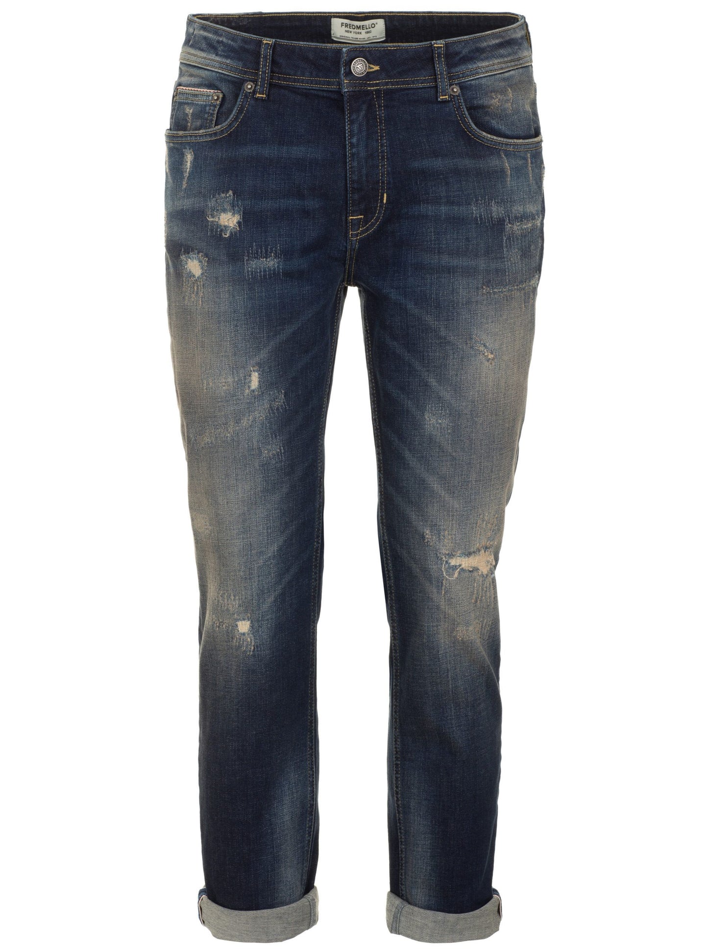 Elegant Dark Blue Slim Jeans