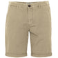 Beige Cotton Bermuda Shorts for Men