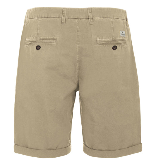 Beige Cotton Bermuda Shorts for Men