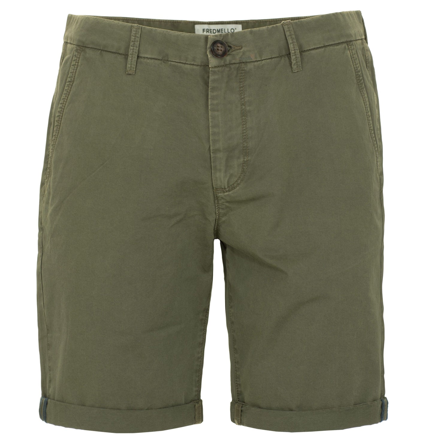 Chic Green Cotton Bermuda Shorts for Men