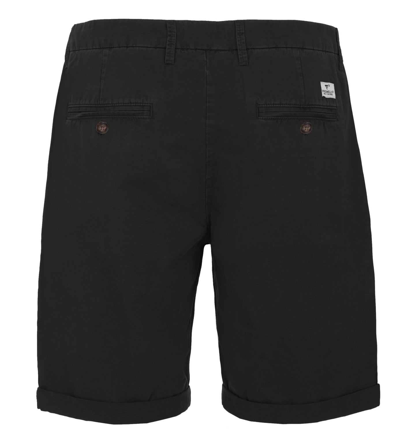 Sleek Black Cotton Bermuda Shorts for Men