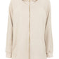Floral Back Print Beige Hoodie for Women