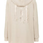 Floral Back Print Beige Hoodie for Women