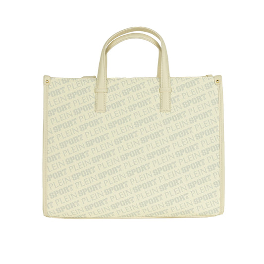 Stunning White Tote Bag with Cross Belt