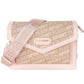 Pastel Pink Polyamide Crossbody Bag
