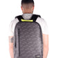 Sleek Black Eco-Leather Backpack with Logo Print