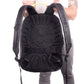 Sleek Black Eco-Leather Backpack with Logo Print