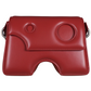 Chic Red Leather Crossbody Bag - Italian Elegance