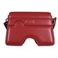 Chic Red Leather Crossbody Bag - Italian Elegance