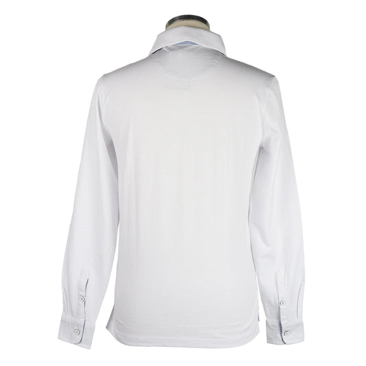 Elegant Long-Sleeved Cotton Polo Shirt