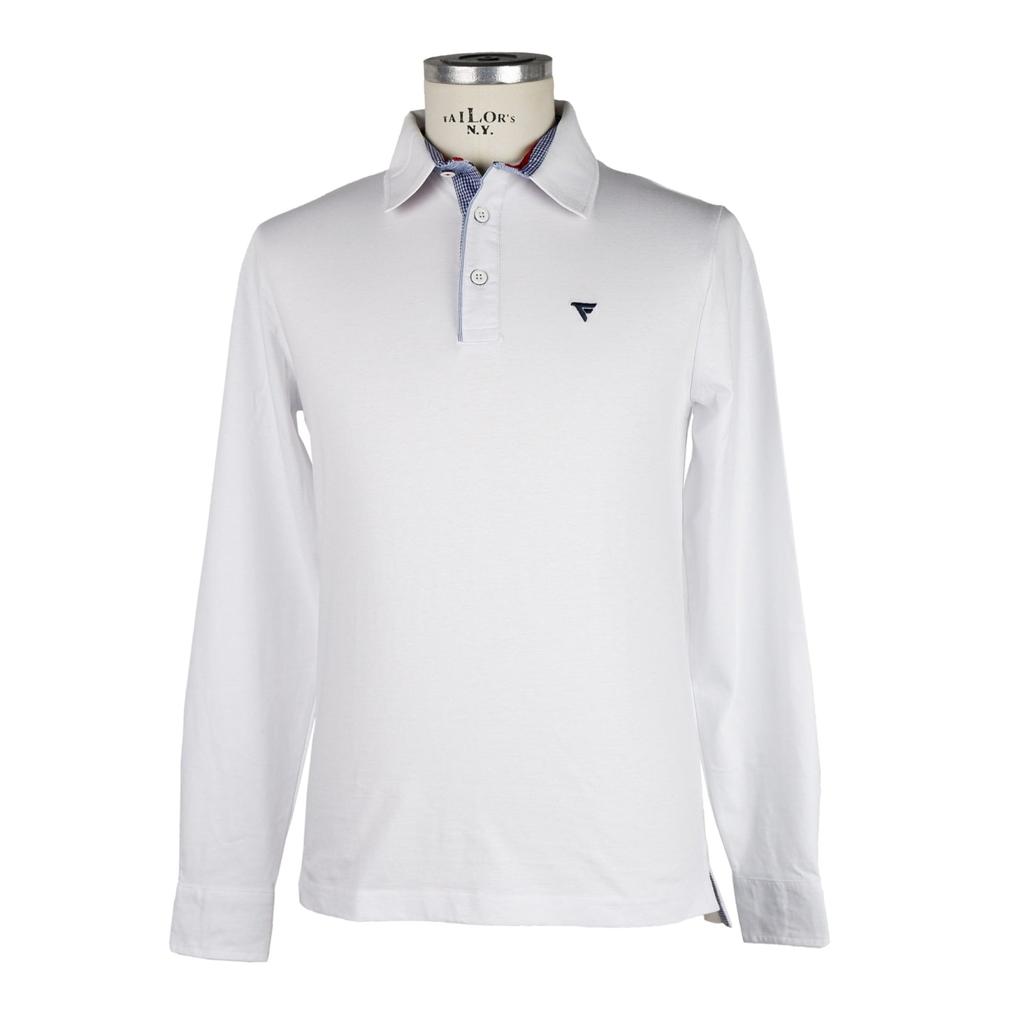 Elegant Long-Sleeved Cotton Polo Shirt