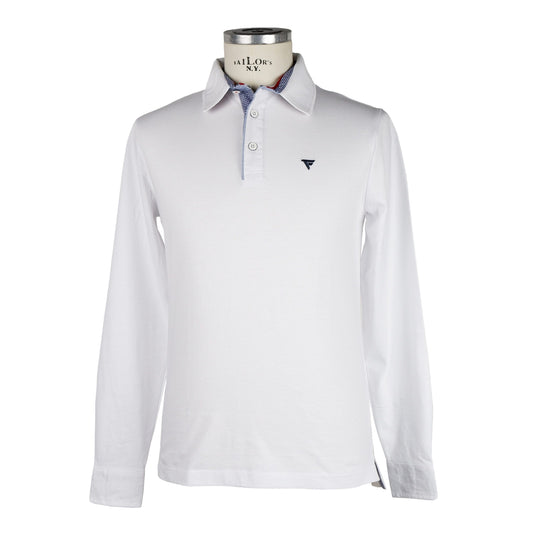 Elegant Long-Sleeved Cotton Polo Shirt