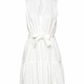 Chic Trapezoid Cut Short Linen Dress in White