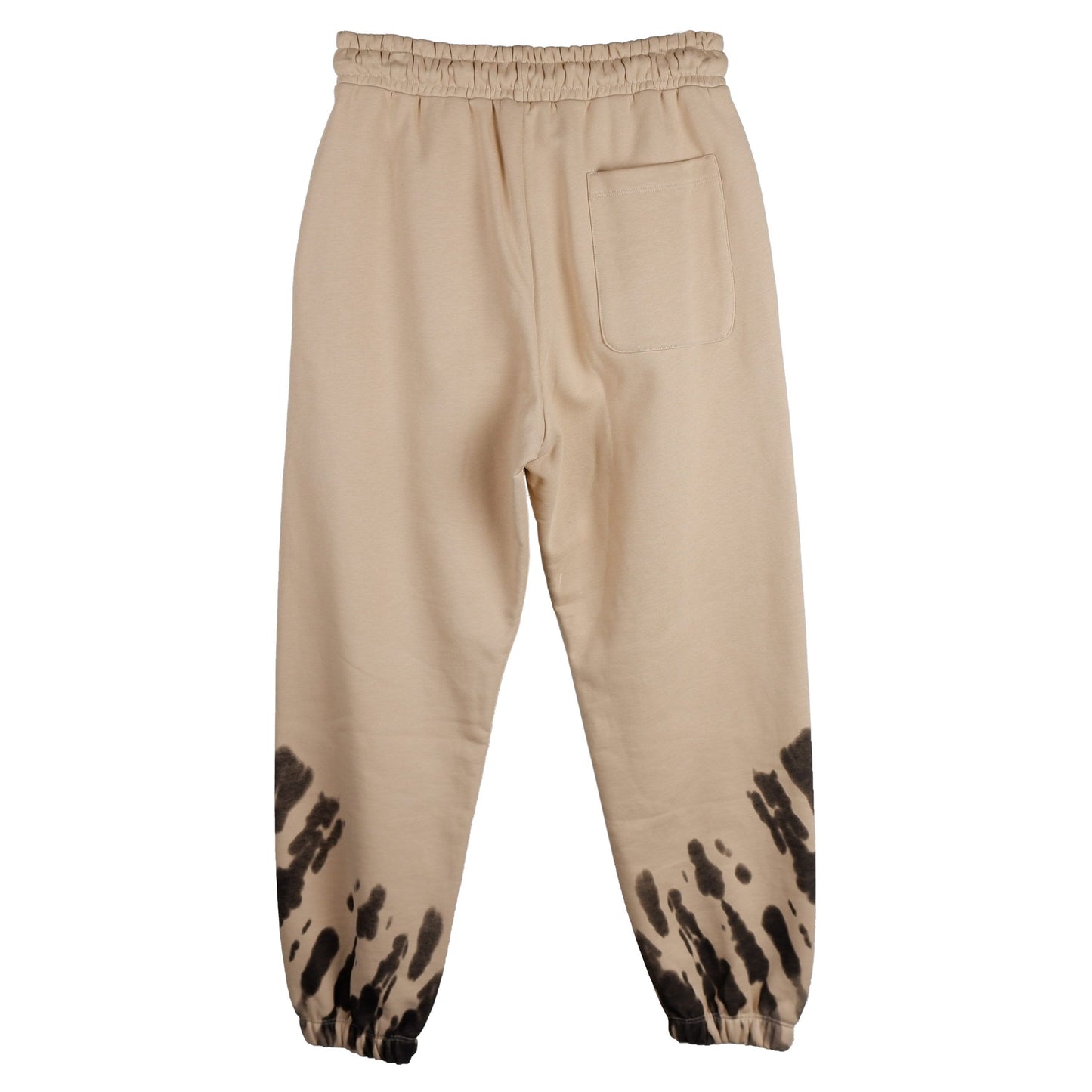 Chic Beige Graphic Cotton Sweatpants