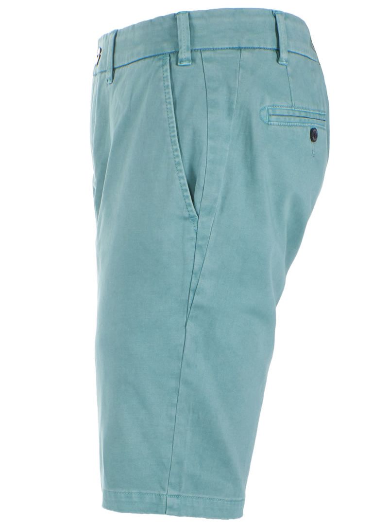 Chic Green Cotton Bermuda Shorts - Stretch Fit