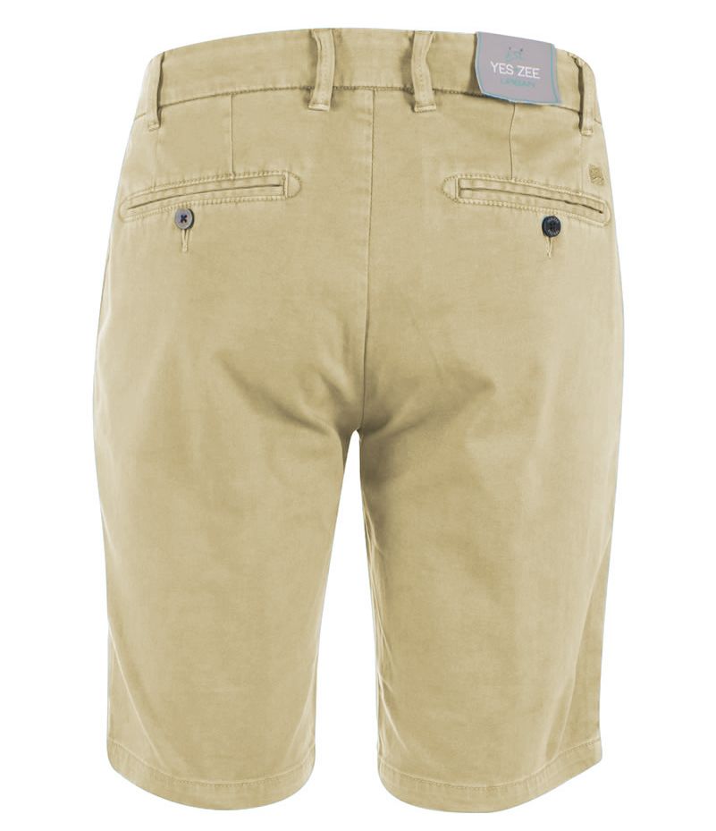 Beige Cotton Blend Bermuda Shorts