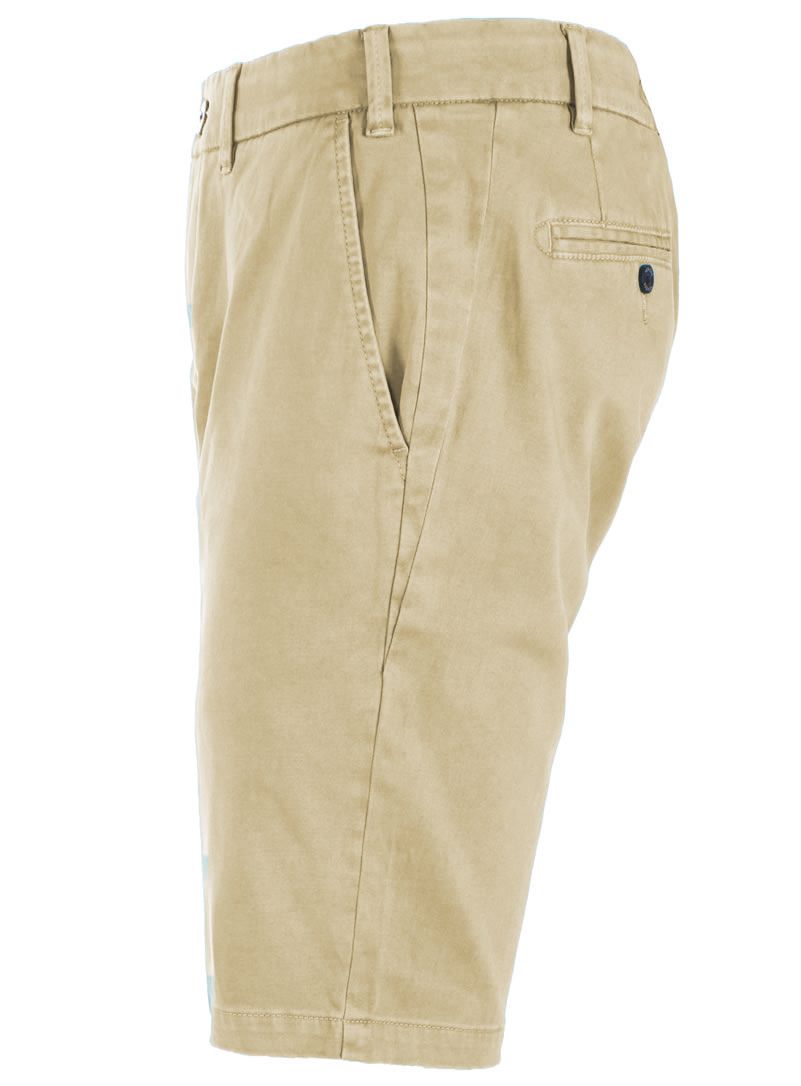 Beige Cotton Blend Bermuda Shorts