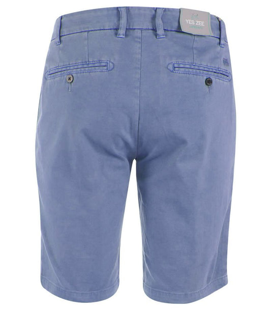 Chic Blue Cotton Bermuda Shorts