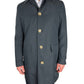 Elegant Navy Blue Single-Breasted Trench Coat