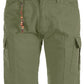 Chic Army Cotton & Linen Blend Bermuda Shorts