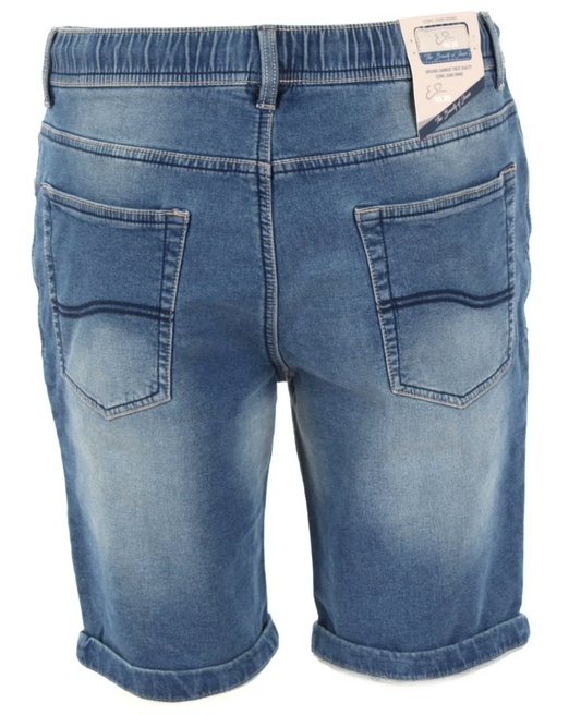 Stylish Cotton Denim Bermuda Shorts with Drawstring