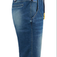 Chic Cotton Blend Bermuda Shorts with Drawstring