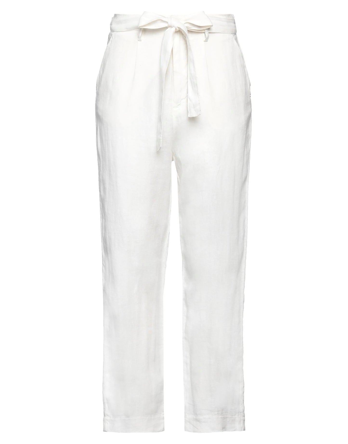 Chic White Linen Cargo Pants - Comfort Fit