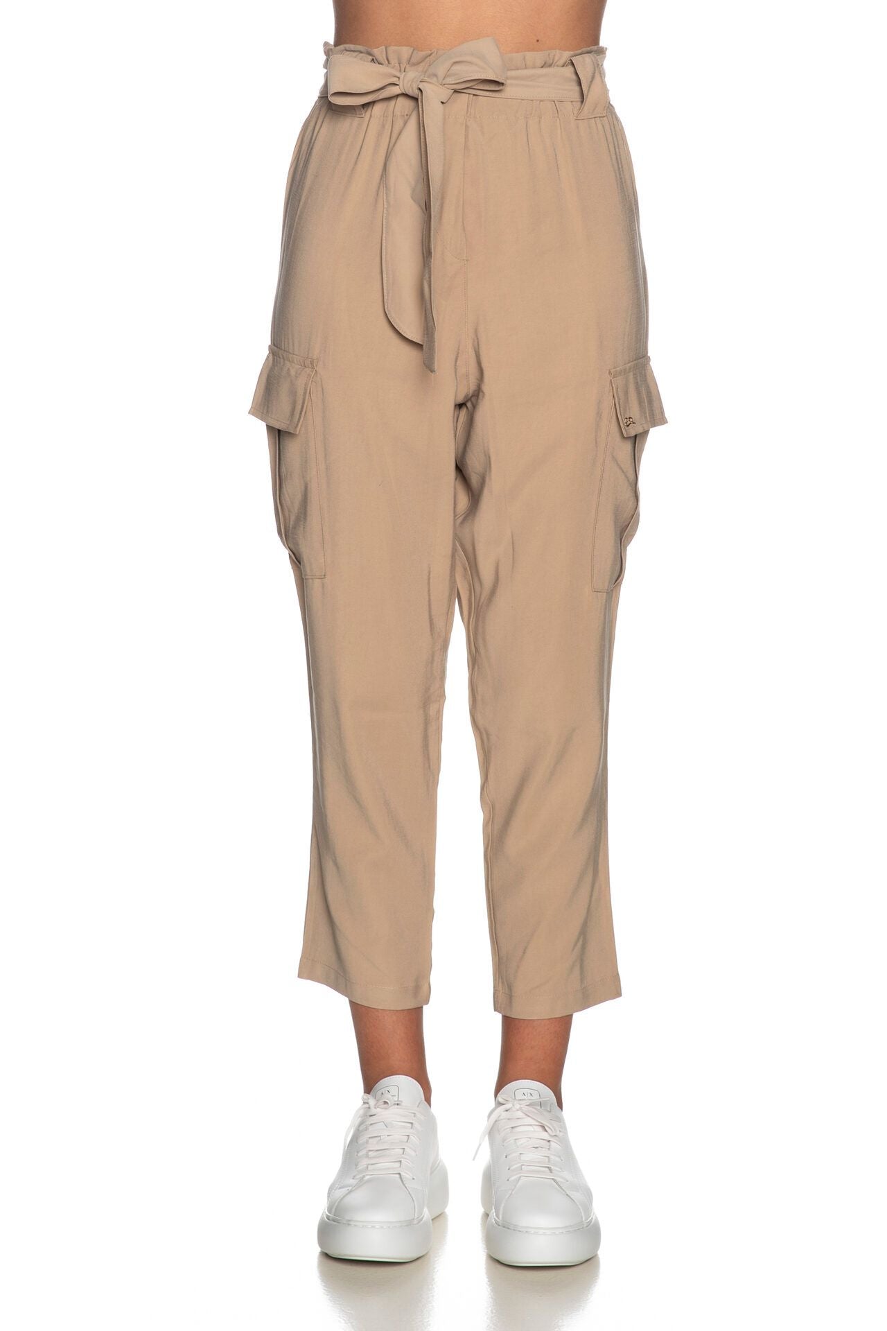 Beige Comfort-Fit Elegance Trousers