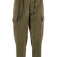 Green Viscose Blend Comfort-Fit Pants