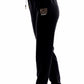 Chic Rhinestone Logo Sweatpants