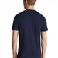 Blue Crewneck Cotton Tee with Front Print