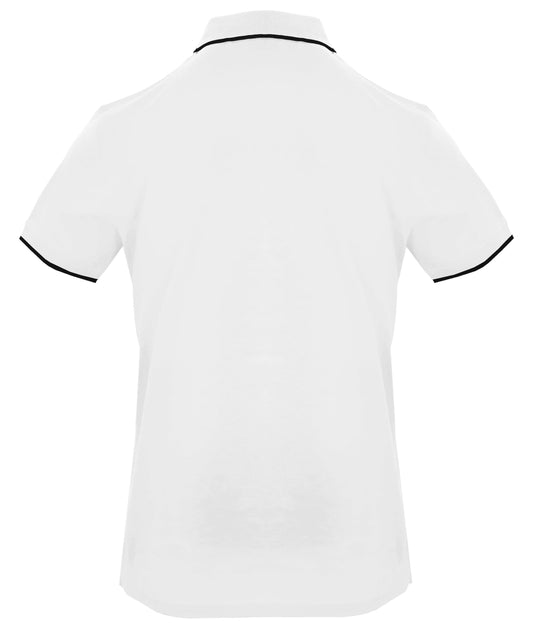 Classic White Piqué Polo Shirt with Chest Logo