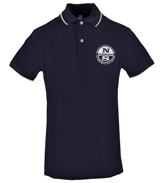 Sleek Men's Piqué Polo Shirt with Chest Logo