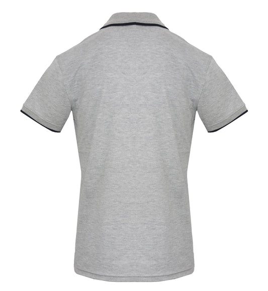 Melange Grey Polo with Front Logo