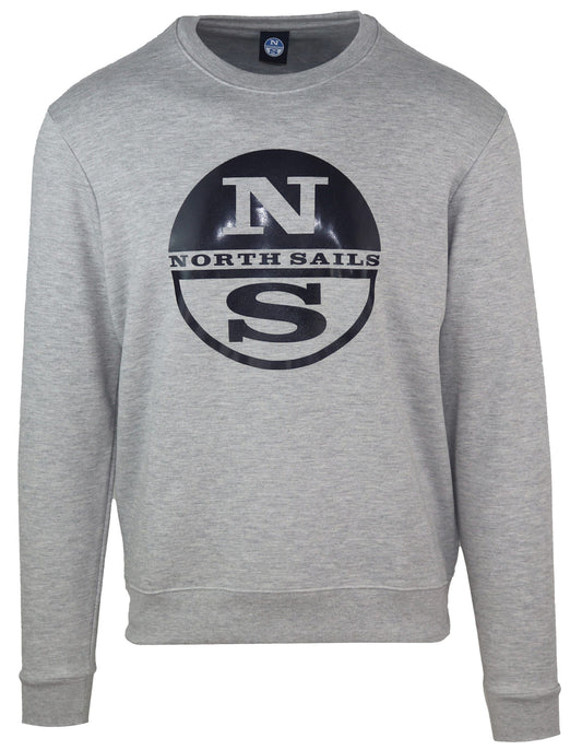 Melange Grey Crewneck Logo Sweatshirt