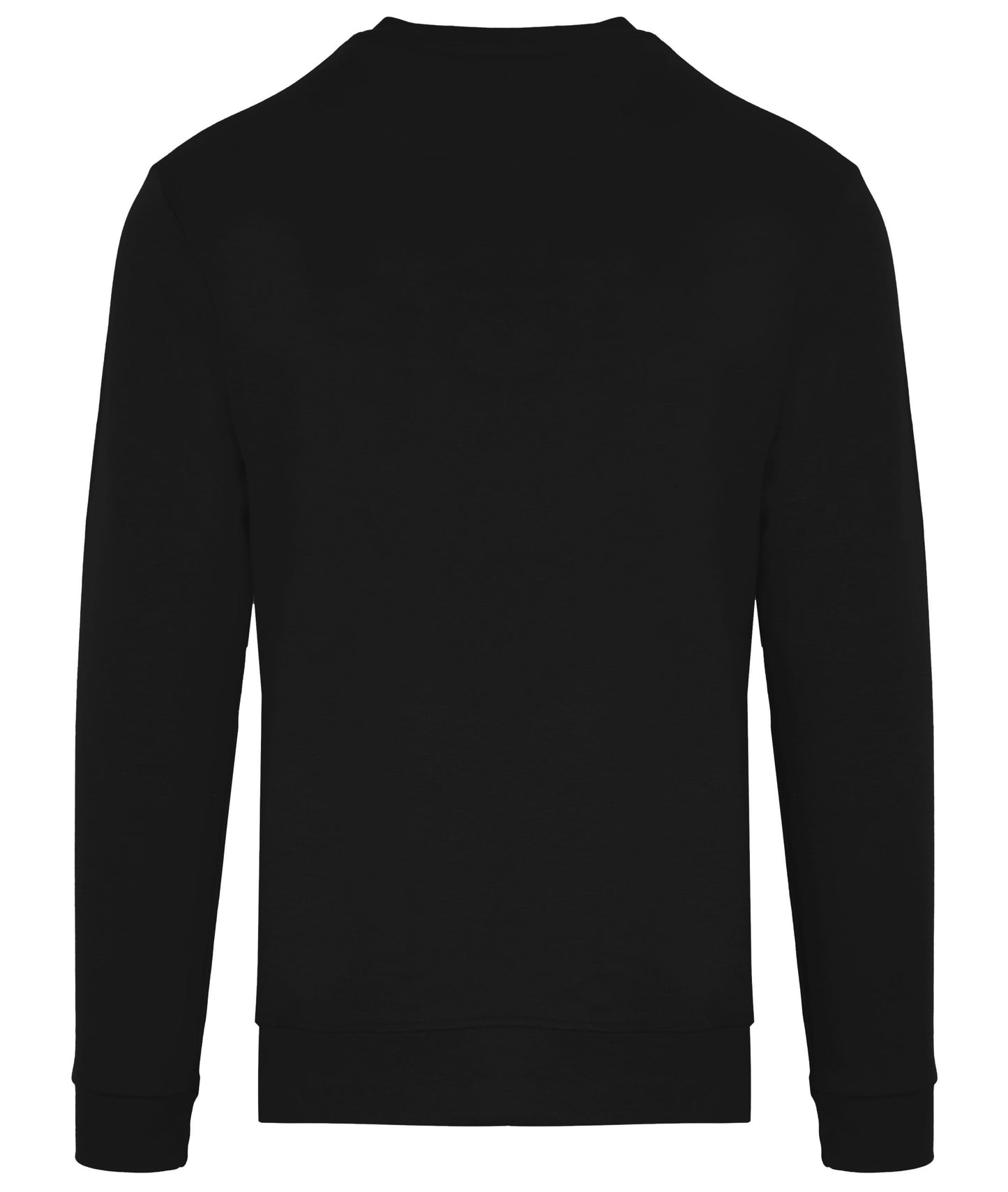 Elegant Black Crewneck Logo Patch Sweatshirt