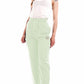 Rhinestone Logo Sweatpants in Chic Green
