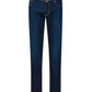 Elegant Dark Blue Slim-Fit Denim