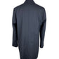Elegant Blue Virgin Wool Trench Coat