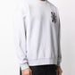 Embroidered Logo Grey Crewneck Sweatshirt