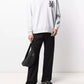 Embroidered Logo Grey Crewneck Sweatshirt