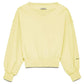 Chic Yellow V-Neck Cotton Sweatshirt
