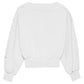 Chic V-Neck Cotton Sweatshirt with Logo Sleeve