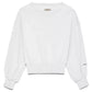 Chic V-Neck Cotton Sweatshirt with Logo Sleeve