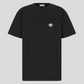 Embroidered Heart Logo Black T-Shirt