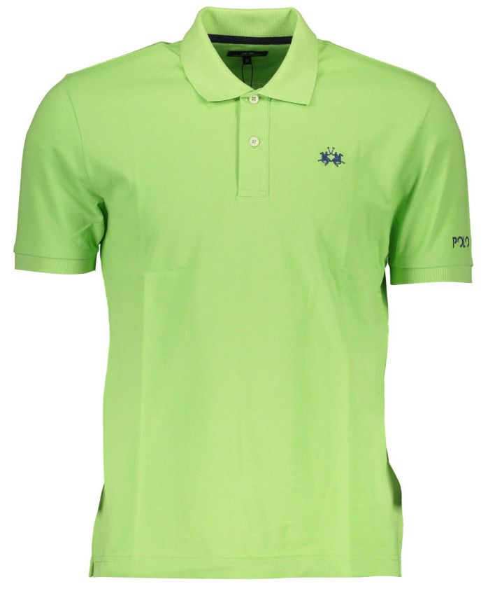 Chic Green Cotton Polo Shirt for Men