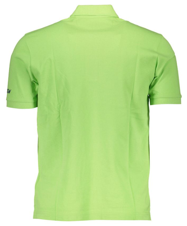 Chic Green Cotton Polo Shirt for Men