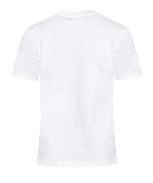 Elegant White Embroidered Logo Tee