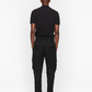 Elegant Black Cotton Pique Polo Shirt